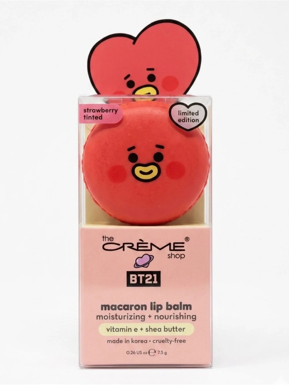 The Crème Shop x BT21 Macaron Lip Balm - Strawberry Red